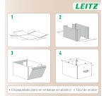 Caja de almacenamiento Leitz Puro con tapa, mediana, 17L, cartón 100% reciclado, paquete de 2 - Negro - 17