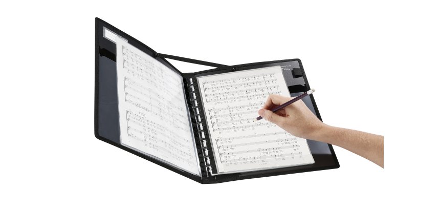 Classeur porte partitions anneaux Géode  plastifié - ALLEGRO VOCALYZ VIQUEL - Dos 3 cm