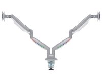 Brazo SmartFit® de altura ajustable con controles de un solo toque para dos monitores