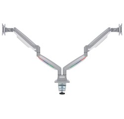 Brazo SmartFit® de altura ajustable con controles de un solo toque para dos monitores