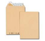 Bolsa sobre de papel kraft marrón 229 x 324 mm (C4) 90 g sin ventana - Caja de 250