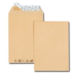 Pochette kraft brun 229 x 324 (C4) 90g sans fenêtre - Boite de 250