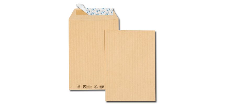 Pochette kraft brun 229 x 324 (C4) 90g sans fenêtre - Boite de 250