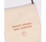 Bolsa tela regalo "Menos dramas más cerveza"
