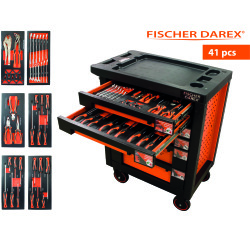 Servante équipée de 41 outils avec 6 modules