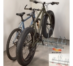 Râtelier 3 vélos sur 2 niveaux "Fat Bike"