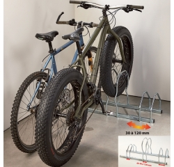 Râtelier 3 vélos sur 2 niveaux "Fat Bike"