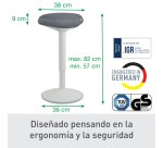 Taburete Active con asiento Comfort Leitz Ergo