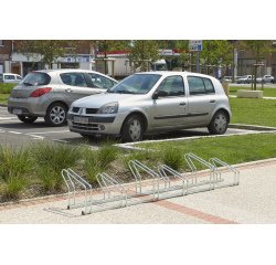 Râtelier sur 2 niveaux cote à cote pour 6 vélos