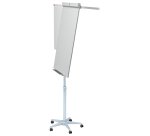 Pizarra de conferencia NOBO Classic Nano Clean™ móvil + brazos extensibles, blanco