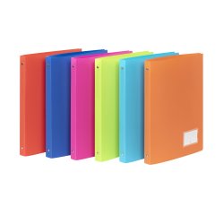 Classeur souple A4  - Dos de 2,5 cm - polypropylène opaque grainé - FEEL EASY VIQUEL - coloris assortis - VIQUEL