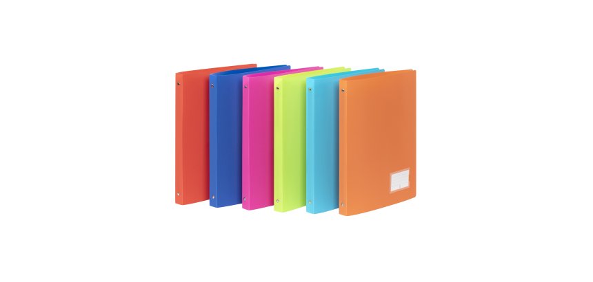 Classeur souple A4  - Dos de 2,5 cm - polypropylène opaque grainé - FEEL EASY VIQUEL - coloris assortis - VIQUEL