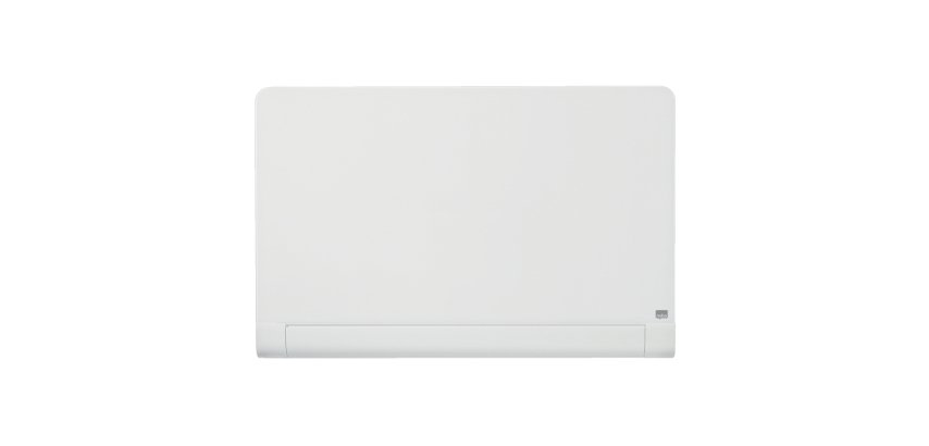 Pizarra magnética de cristal Nobo Impression Pro de 1000x560mm con bandeja para rotuladores oculta