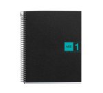 Notebook The Original, Couverture souple, A5, quadrillage 5x5 mm, 80 feuilles de 1 couleur, Miquelrius, Turquoise.
