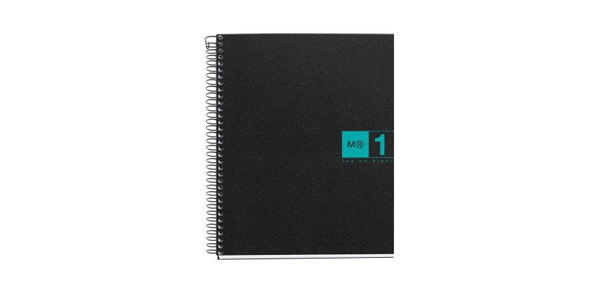 Notebook The Original, Couverture souple, A5, quadrillage 5x5 mm, 80 feuilles de 1 couleur, Miquelrius, Turquoise.
