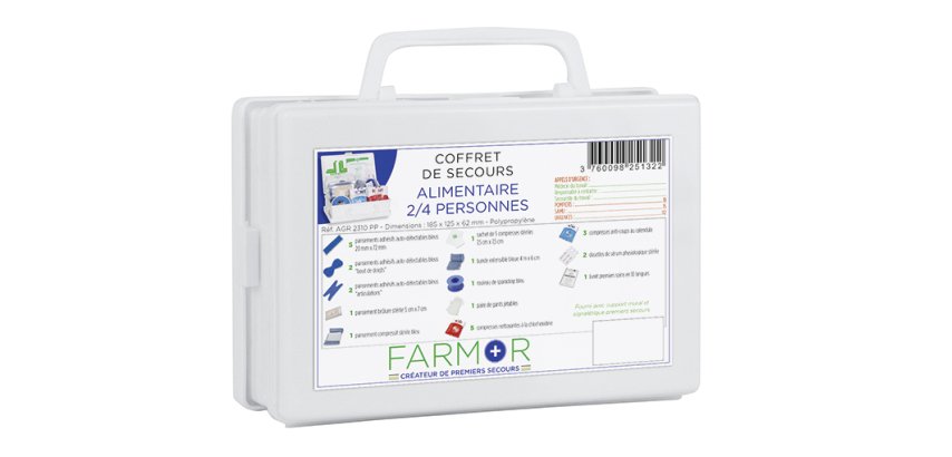 Coffret de secours Agro Alimentaire 2/4 personnes