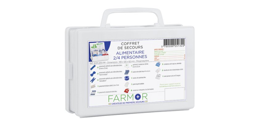 Coffret de secours Agro Alimentaire 2/4 personnes