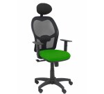 Silla de oficina Alocén malla con brazos regulables y cabecero - Asiento Verde