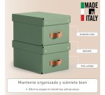 Caja de almacenamiento Leitz Puro con tapa, pequeña, 7L, cartón 100% reciclado, paquete de 2 - Verde - 7