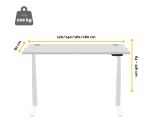 structura metálica para mesa regulable en altura Levado™ Blanco Fellowes (no incluye tablero, ni instalación)