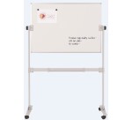 Pizarra volteable movil  Ayda vitrificada blanca magnetica1065X750