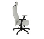 Ergonomischer Bürostuhl TEAM PLUS, Stoff, mit 1D-Armlehnen und Kopfstütze, synchroner Mechanismus, schwarze Fußstützen