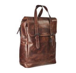 Sac à dos cuir avec housse intégrée pour ordinateur 15,6"