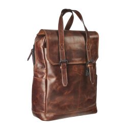 Sac à dos cuir avec housse intégrée pour ordinateur 15,6"