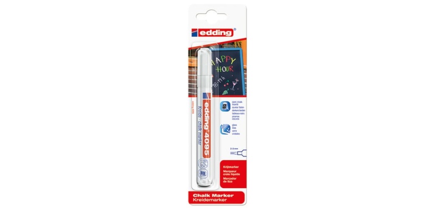 Marqueur - craie liquide - pointe ogive 2-3 mm - blanc