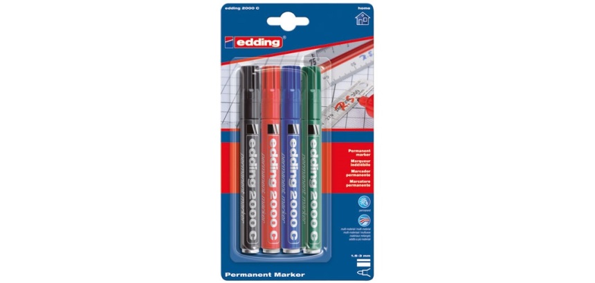 Marqueur - permanent - 2000 C - polyvalent de qualité supérieur - lot de 4