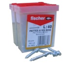 Patte à vis 7x40 bois le 100 en boite