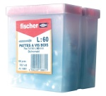 Patte à vis bois - PVB  7 x 60 - boite plastique de 100