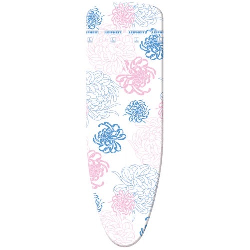 Housse Pour Table à Repasser 120x40 Cm - Motif Fleurs Roses/violettes, Thermoréflectrice, élastique Ajustable, Coton