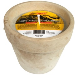 Bougie anti moustique dans pot terre cuite aspect béton