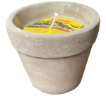 Bougie anti moustique dans pot terre cuite aspect béton