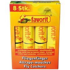 Attrape-mouches à la glu Favorit - Lot de 8 bandes