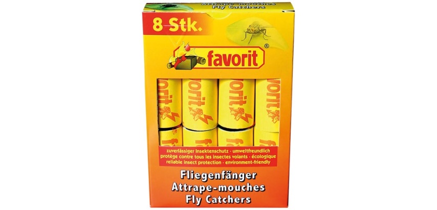 Attrape-mouches à la glu Favorit - Lot de 8 bandes
