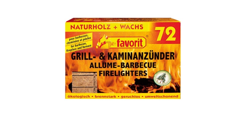 Allume feu - barbecue - bois compressé - lot de 72
