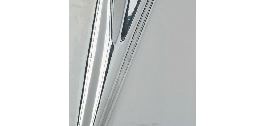 Adhésif - rouleau - 1.5 m x 45 cm -  effet métallic brillant argent