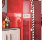 Adhésif - rouleau - 2 m x 45 cm - déco uni brillant rouge