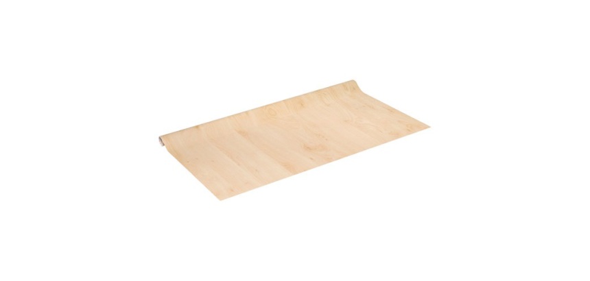Adhésif - rouleau - 2 m x 45 cm - motif bois bouleau