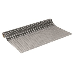 Adhésif - rouleau - 1.5 m x 45 cm -  effet metallic riffel argent
