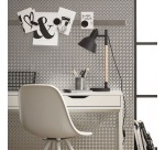 Adhésif - rouleau - 1.5 m x 45 cm -  effet metallic riffel argent