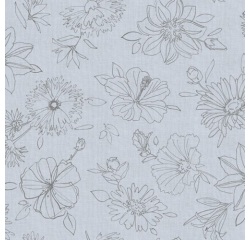 Nappe - ovale - 150 x 250 cm - Manhattan Palmas gris