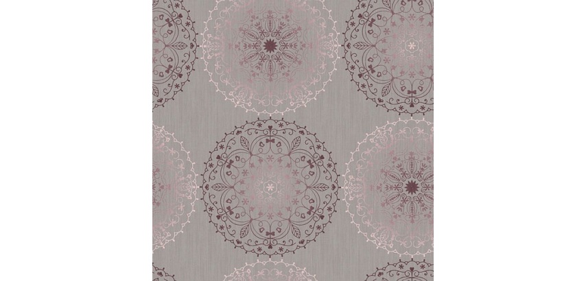 Nappe - ronde - 150 cm - Monté Carlo Charlène gris