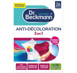 Anti-décoloration - 3 en 1 - formule soin - lot de 26 lingettes