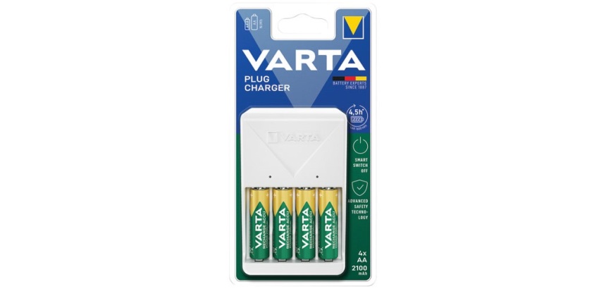 Chargeur - Plug Charger - 2 ou 4 piles - multipiles - blanc