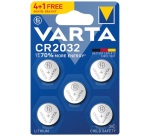 Pile bouton - Lithium - CR2032 - lot de 4 + 1 offerte