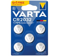 Pile bouton - Lithium - CR2032 - lot de 4 + 1 offerte
