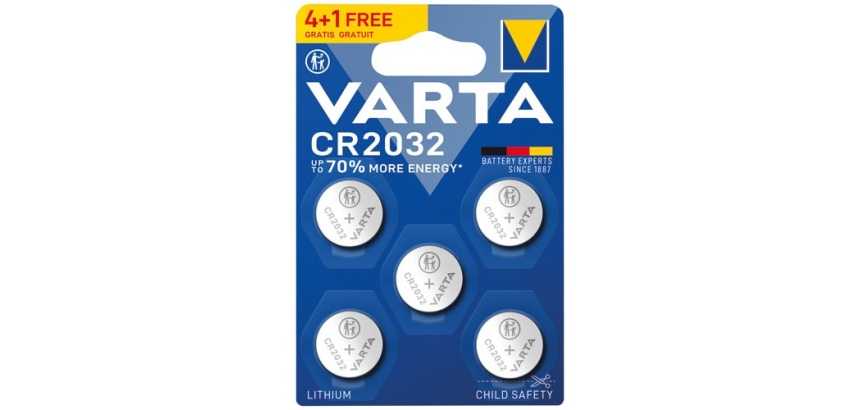 Pile bouton - Lithium - CR2032 - lot de 4 + 1 offerte